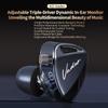 KZ Vader Triple Driver in-Ear Monitor Music Earphone,HiFi IEM with 4 Tuning Levels, 0.75mm Pins Wired Sport Earbud Headphones (High-Resolution Version, with Microphone) view 3