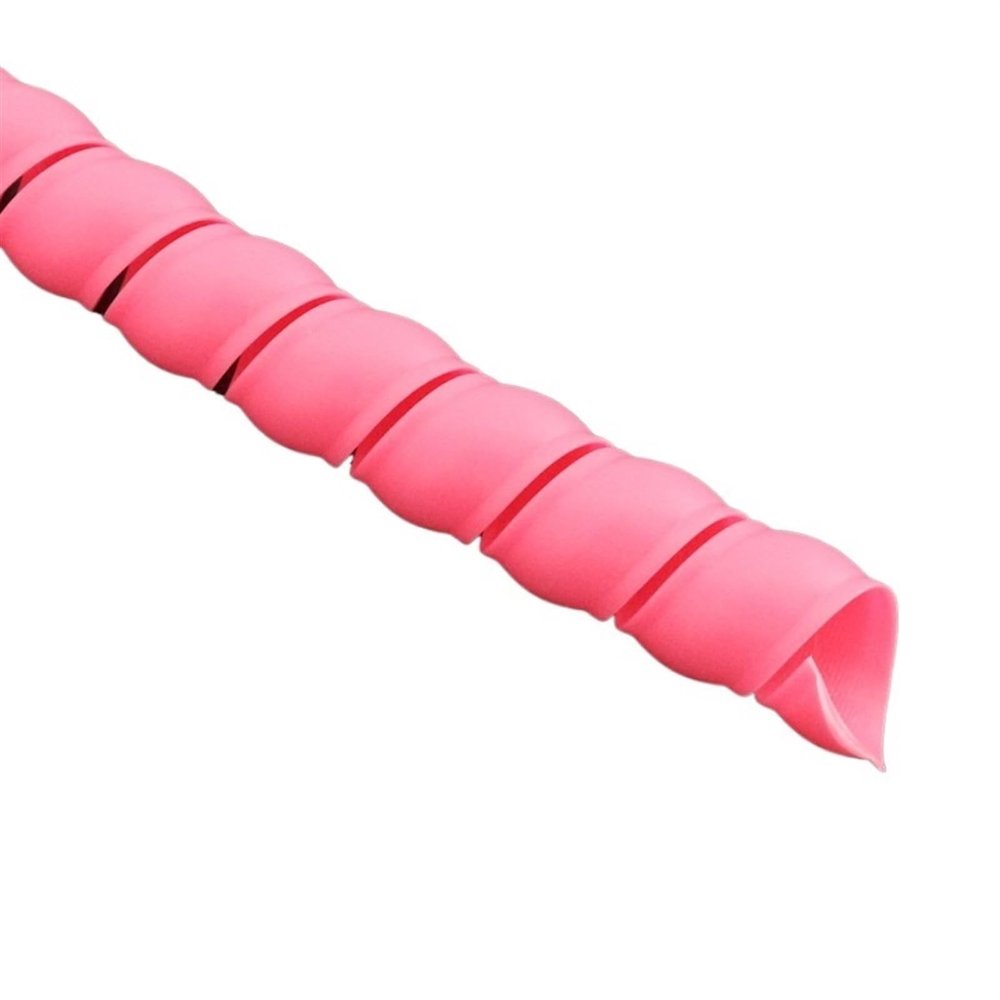 Spiral Wrap 2 Meter Cable Wrapping Bands 8mm 10mm 14mm 16mm Flame Retardant Sleeving Tube Spiral Protective Winding Pipe Wire Tubing Cover(Color:Pink Color,Size:10mm Inside Diameter)