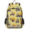 ALAZA Cartoon Construction Truck Excavator Yellow School Backpacks Travel Laptop Bag Kids Bookbag for Girls Boys Teens Women Men view 1