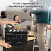 Andoer Acrylic Film Flap Film Flap Film Director Slate Cut Action Scene Clapper Board Film Slate Dry Wipe, type 3, Black view 2