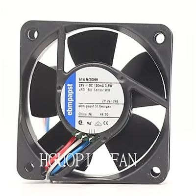 HGUOPIE for Ebm papst 614N/2GHH Axial Fan DC 24V 3.6W 150mA 60X60X25mm Cooling Fan 3Pin