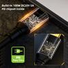 NFHK Stretch Coiled USB-C USB4 Cable 20Gbps 100W 8K Type-C Male to Male Right Angled Cable Power & Data for Laptop Keyboard Tablet view 4