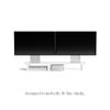 Raico Desk Cockpit Shelf Monitor Stand System Dual Screen Setup Wood Large Desk Accessory Organizer Unit (Matte White, Medium v2 | 36 Inches) view 4