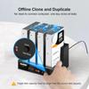 MAIWO 4 Bay Hard Drive Docking Station with Offline Cloning, External Hard Drive Cloner Duplicator for 2.5'' 3.5'' SATA SSD HDD with LED Indicator, 96TB Expansion, USB3.0 Connecting Port view 2