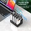 MAIWO 4 Bay Hard Drive Docking Station with Offline Cloning, External Hard Drive Cloner Duplicator for 2.5'' 3.5'' SATA SSD HDD with LED Indicator, 96TB Expansion, USB3.0 Connecting Port view 3