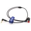 Eonvic 3.5mm TRS to Dual Low-Profile TA3M Mini-XLR 3-pin Male Audio Cable for RODE Wireless GO II Canon EOS C70 Blackmagic Pocket Cinema Camera 6K Pro Camera view 4