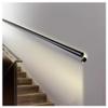 Sxlawesom LED Stair Handrail Aluminum Handrail Round Grab Bar Wall Mounted Safety Hand Rail Indoor Outdoor Stair(Size:39.3"/1m) view 1