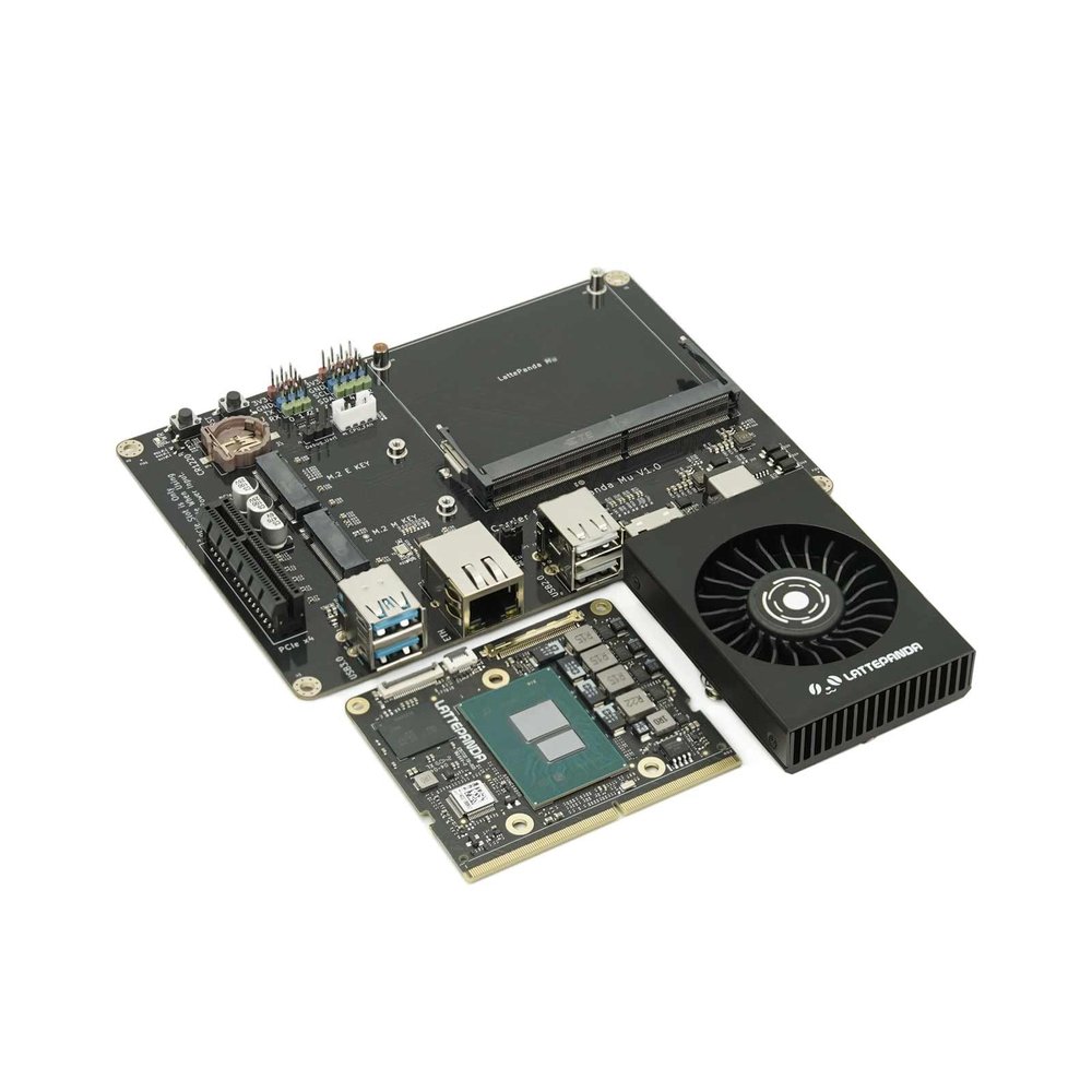 LattePanda Mu-Micro x86 Compute Module Evaluation Kit with Intel N100 Processor Up to 3.4GHz, 8GB LPDDR5 RAM, 64GB eMMC, 4K Triple Display/USB 3.2/PCIe 3.0/SATA 3.0 for Prototype Design