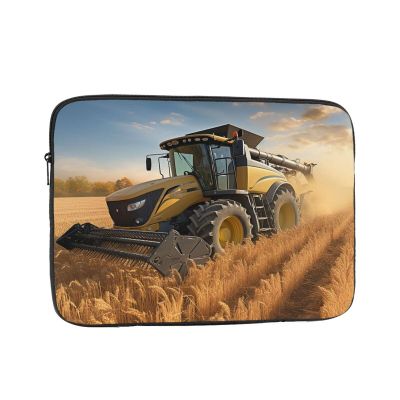 10 inch Laptop Sleeve Bag Farm Tractor Harvester Laptop Bag Shockproof Computer Carrying Cover Slim Briefcase Handbag