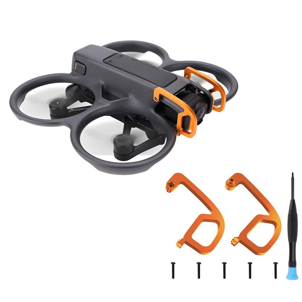 Hesupy Gimbal Bumper Guard Protector for DJI Avata 2, Lens Safety Bumper Aluminum Alloy Protect Bar Anti-Collision for Avata 2 FPV Drone Accessories (Orange)