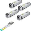 4 Pack of 10GBase-SR SFP+ Transceiver, Compatible with Ubiquiti UniFi UF-MM-10G and 1 Pack of 1M Fiber Patch Cable view 1