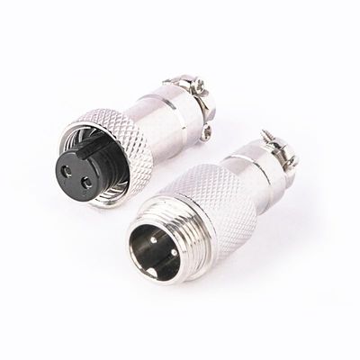10pcs GX20 2 Pin Metal Male Female Panel Connector, 20mm Panel Mount Circular Metal Aviation Connector Adapter Plug Socket for Cable Power Connection (10Sets)