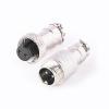 10pcs GX20 2 Pin Metal Male Female Panel Connector, 20mm Panel Mount Circular Metal Aviation Connector Adapter Plug Socket for Cable Power Connection (10Sets) view 1