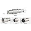 10pcs GX20 2 Pin Metal Male Female Panel Connector, 20mm Panel Mount Circular Metal Aviation Connector Adapter Plug Socket for Cable Power Connection (10Sets) view 2