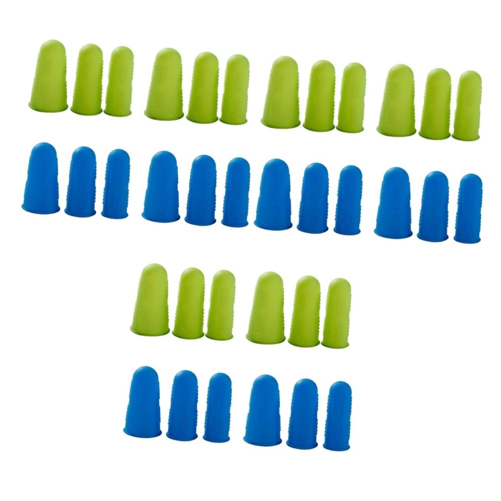 PartyKindom 36pcs Gaming Finger Sleeves Gel Finger Cots for Cutting Hand Protector Silicone Cover for
