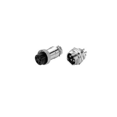 10PCS GX16 5 Pin Metal Male Female Panel Connector, 16mm Panel Mount Circular Metal Aviation Connector Adapter Plug Socket for Cable Power Connection (10Sets)