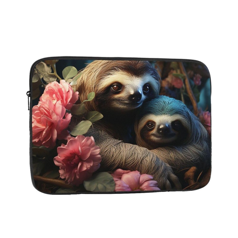 12 inch Laptop Sleeve Bag A sloth and a baby sloth Laptop Bag Shockproof Computer Carrying Cover Slim Briefcase Handbag