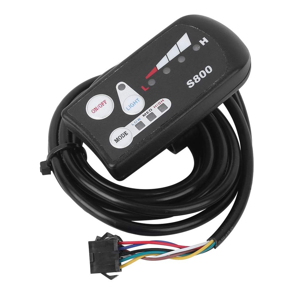 E Lithium Baery LED Fuel Meter S800 Display, Horizontal B/W Screen Horizontal Black and White Screen, E bike Retrofit Control Panel(48V)