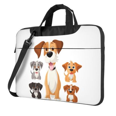 15.6 inch Laptop Tote Bag Men Women Cartoon dog Shoulder Laptop Sleeve Briefcase Messenger Computer Bag