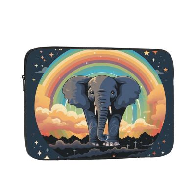 10 inch Laptop Sleeve Bag cute elephant rainbow Laptop Bag Shockproof Computer Carrying Cover Slim Briefcase Handbag