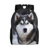 JHLMN Backpack Husky In Snow Dog Travel Casual Laptop Backpack Waterproof Hiking Daypack For Men Women view 1