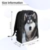 JHLMN Backpack Husky In Snow Dog Travel Casual Laptop Backpack Waterproof Hiking Daypack For Men Women view 2