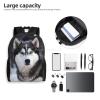 JHLMN Backpack Husky In Snow Dog Travel Casual Laptop Backpack Waterproof Hiking Daypack For Men Women view 4