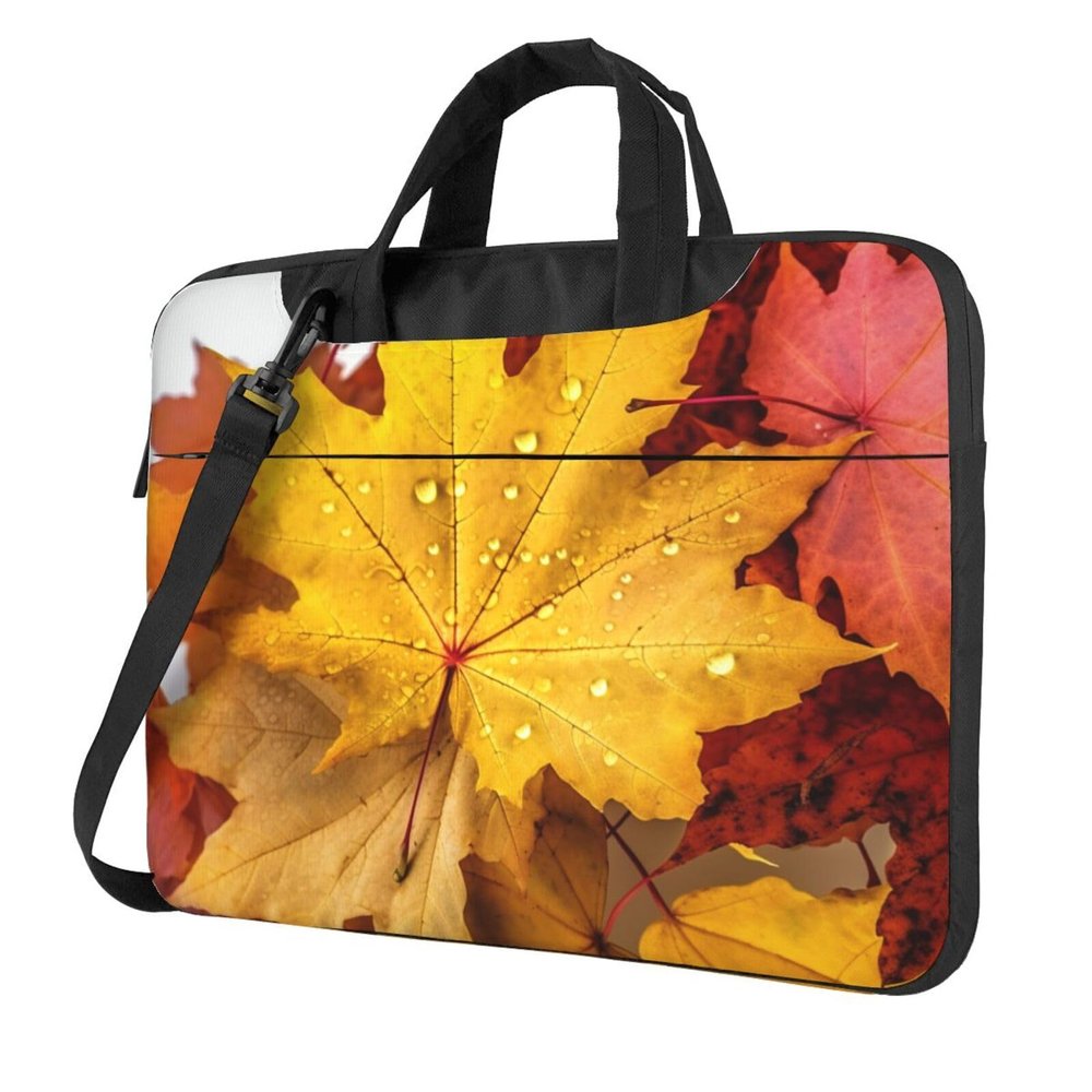15.6 inch Laptop Tote Bag Men Women Autumn Leaves Maple Shoulder Laptop Sleeve Briefcase Messenger Computer Bag