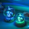 Crystal Ball Night Light 3D Whale Dolphin Sea Animals Figurine Inner Carved Crystal Ball Table Lamp USB LED Night Light Crystal Ball Ornaments Birthday Christmas Gift for Kids Girls Boys (DIA 6cm) view 4