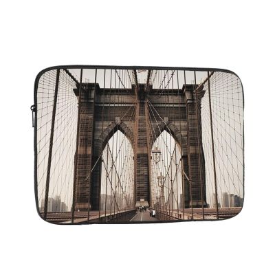 10 inch Laptop Sleeve Bag Photo of Brooklyn Bridge Laptop Bag Shockproof Computer Carrying Cover Slim Briefcase Handbag