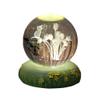 Katutude Crystal Ball Night Light Flowers 3D Rose Tulip Carved Crystal Ball Table Lamp USB LED Night Light Cute Cat Figurine Crystal Ball Bedroom Decorations Birthday Gift for Kids Adults (Dia 6cm) view 2