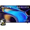Sony K55XR80 BRAVIA 8 55 inch 4K HDR Smart OLED TV 2024 (Renewed) Bundle with 2 YR CPS Enhanced Protection Pack view 1