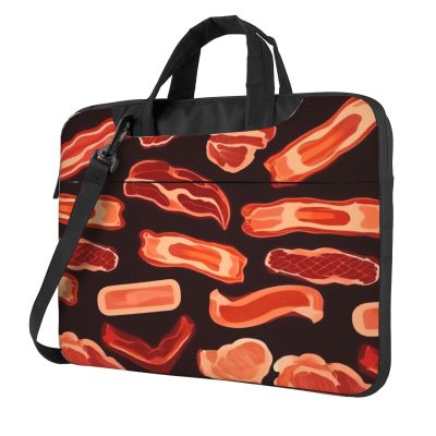 15.6 inch Laptop Tote Bag Men Women Bacon Shoulder Laptop Sleeve Briefcase Messenger Computer Bag