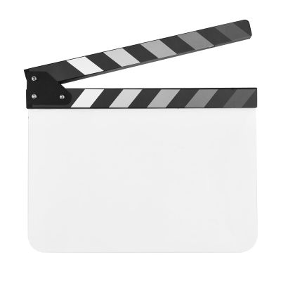 Andoer Acrylic Clapboard, Film Clapboard, Film Director's Board, Action Scene Cut, Clapboard Board, Whiteboard Film, Dry Erase, Type 5, White/Dark Grey Heather