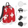NOUZU Swiss Flag Print Laptop Backpack For Women Men Casual Daypack Bookbag For Work Business Outdoor Travel, Black, SB-122 view 4