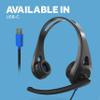ThinkWrite Technologies / TWT Audio Ergo, TW130 | Premium On-Ear Wired Headset with Noise Reducing Microphone (USB-C Connection), Black view 2