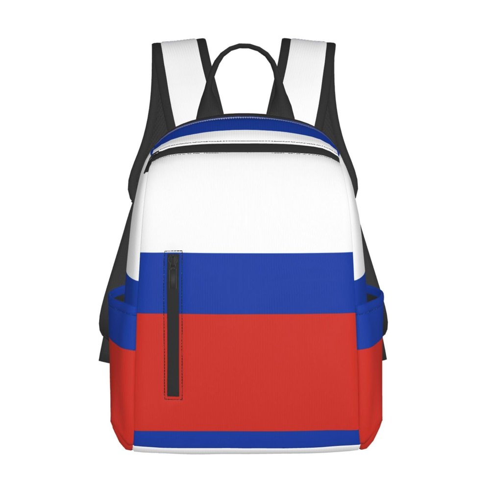 NOUZU Russian Flag Print Laptop Backpack For Women Men Casual Daypack Bookbag For Work Business Outdoor Travel, Black, SB-122