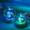 Crystal Ball Night Light 3D Whale Dolphin Sea Animals Figurine Inner Carved Crystal Ball Table Lamp USB LED Night Light Crystal Ball Ornaments Birthday Christmas Gift for Kids Girls Boys (DIA 6cm) view 4
