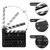 Andoer Acrylic Clapboard, Film Clapboard, Film Director's Board, Action Scene Cut, Clapboard Board, Whiteboard Film, Dry Erase, Type 4, Black view 3