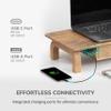 Anji Mountain Monitor Stand - Desktop Organizer & Laptop Riser, Ergonomic Monitor Riser, Space-Saving Monitor Stand for Desk, Durable Construction, Easy Assembly, Ideal for Home & Office,Natural view 2