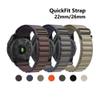 22mm 26mm Nylon Quick Fit Strap fit for Garmin Fenix 7X 7 Pro Fenix 6X 6 5X 5Plus Tactix 7 Forerunner 965 955 Enduro 2 Loop Band(6,QuickFit 22mm) view 2