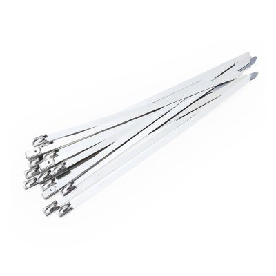100Pcs 304 Stainless Steel Cable Ties Width 7.9mm Heavy Duty Self-Locking Multi-Purpose Metal Exhaust Wrap 100/200/300/500/550mm(Color:7.9mm x 450mm)