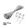100Pcs 304 Stainless Steel Cable Ties Heavy Duty Self-Locking Multi-Purpose Metal Exhaust Wrap(Color:4.6mm x 250mm) view 2