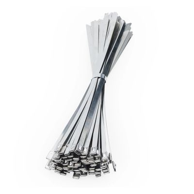 100Pcs 304 Stainless Steel Cable Ties Width 7.9mm Heavy Duty Self-Locking Multi-Purpose Metal Exhaust Wrap 100/200/300/500/550mm(Color:7.9mm x 100mm)