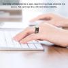 Akozon R4 Smart Ring, Ceramic NFC Ring for and, Men and Women, High Performance Distance, Builtin Cloud Services, No Charging Needed (Inner view 2