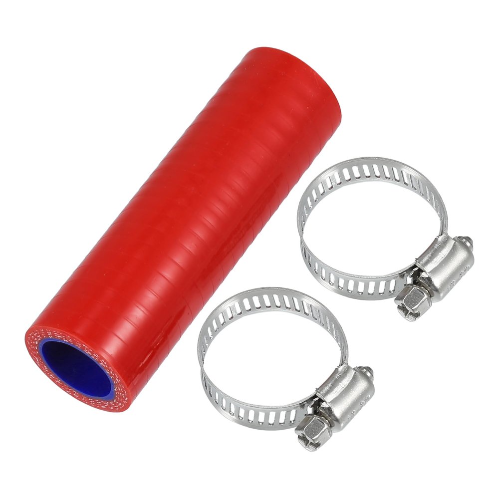 X AUTOHAUX Straight Coupler Silicone Hose 20mm 0.79" ID 3.94" Length 0 Universal Car Silicone Hose Coolant Hose 4-Ply 5mm Thickness Air Intake/Turbo/Intercooler Piping Tube Red Blue 1 Set