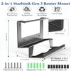 Router Mount for Starlinnk Gen 3, Standard StarlinnkV3 Mesh RouterGen 3 & Power Supply 2-in-1 Metal Wall MountMounting Kit Accessories for Starlinnk V3 Mesh Router Wall Mount Holder view 2