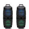Technical Pro Set of 2, 400-Watt Each Portable Rechargeable Bluetooth Speaker with TWS Dual 8" Colorful LED Woofers, USB Mode, SD Card, FM Radio, Mic Input for Perfect On-The-Go Karaoke, Party Nights view 1