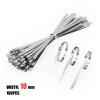 100Pcs 304 Stainless Steel Cable Ties Width 10mm Heavy Duty Self-Locking Multi-Purpose Metal Exhaust Wrap 200/300/500/400mm(Color:10mm x 200mm) view 2