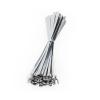 100Pcs 304 Stainless Steel Cable Ties Heavy Duty Self-Locking Multi-Purpose Metal Exhaust Wrap(Color:4.6mm x 500mm), WANGZC001 view 1